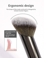 MAANGE Ensemble de 7 pinceaux de maquillage de haute qualité Ensemble de pinceaux de beauté professionnels naturels personnalisés avec sac de pinceaux Ensemble de pinceaux de maquillage
