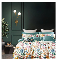 Ensemble de literie en tissu 100% coton de haute qualité, 4 pièces, drap plat imprimé, fourni par l'usine