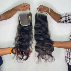 ช่อผมมนุษย์สำหรับต่อผมในวัดวิกผมลอนแบบปิดเป็นลอนลึกพร้อมหน้าผากใสแบบ HD - Product Image 1