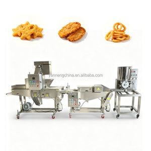 Ligne de production industrielle de nuggets de poulet, machine à former des galettes de burger, machine à fabriquer des galettes de bœuf, machine à frire les galettes en promotion - Product Image 1