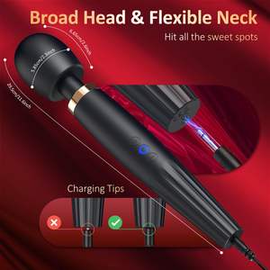 Masajeador de varita inalámbrico Vibrador de estimulación del clítoris femenino 5 vibraciones 3 velocidades Punto G Vibrador AV japonés para parejas Mujeres - Product Image 6