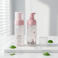 Bouteilles de pompe en mousse PET de haute qualité 100ml-200ml pour emballage cosmétique de nettoyant pour le visage de savon avec manipulation de Surface d'impression d'écran