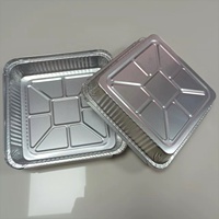Barquettes en aluminium 9x9 pouces (230x230x48 mm) – Contenants à emporter 1500 ml – Emballage alimentaire en feuille d'aluminium – Barquettes jetables en aluminium
