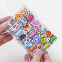 Autocollant 3D gonflé découpé à la forme, auto-adhésif, en relief, pour loisirs créatifs pour enfants, scrapbooking, journal, cadeaux de fête, vente en gros