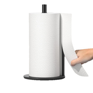 Porte-papier en métal, base de 17 cm, hauteur de 30 cm, support de papier toilette moderne sur pied pour salle de bain - Product Image 5