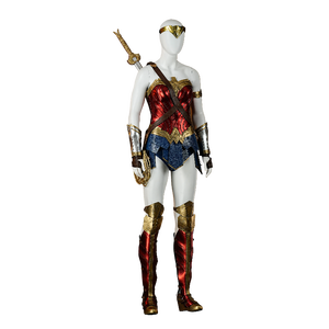 Costume da <span class=keywords><strong>Wonder</strong></span> <span class=keywords><strong>Woman</strong></span> DC Personalizzato Set Completo per Donna Adulta Cosplay di Halloween Personaggio Cinematografico con Mantello per Eventi e Spettacoli - Product Image 5