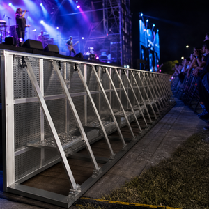 Barrière de séparation mobile pour foule, barrière stable en acier galvanisé, balustrade piétonne commerciale connectable pour la construction - Product Image 2
