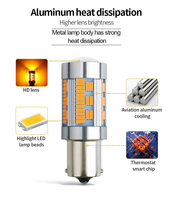Ampoules LED A80 12V 1156 1157 4014 105SMD pour voitures, feux de direction, feux de recul, feux de freinage, 6500K, DC, lampes automobiles, DRL