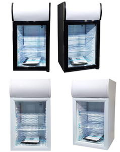 Refrigerador Exhibidor Comercial Personalizable con Iluminación Superior para Bebidas Frías y Alimentos, de Sobremesa - Product Image 5