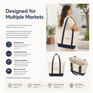 Bolsa de Compras de Lona Reutilizable de Gran Capacidad con Asa Reforzada, Personalizable con Logotipo, para Regalos, con Asa Resistente, DIY - Product Image 2