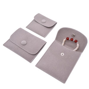 Petit <span class=keywords><strong>sac</strong></span> à main en velours souple, flanelle, à pression, pour emballage de bijoux, boîte poboules, nouvelle collection - Product Image 3