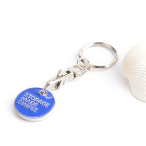 Logo personnalisé pendentif porte-clés Porte <span class=keywords><strong>Cle</strong></span> jeton pièce vierge porte-clés chariot casier à pièces porte-clés cadeau porte-clés en métal - Product Image 3