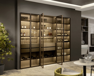 Baineng U Hình Kính Rượu Vang Tủ Tùy Chỉnh Đi Bộ Trong Hiển Thị Tủ Rượu Vang Tủ Cho Lưu Trữ Sử Dụng - Product Image 2
