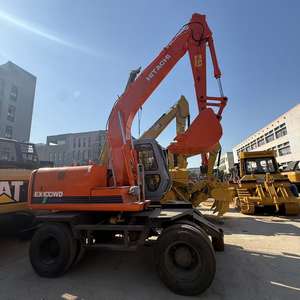 Excavatrice sur pneus Hitachi EX100WD d'occasion, bon état et prix bas, excavatrice sur pneus en vente, Hitachi EX100WD Doosan DH210W - Product Image 1