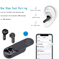 Neuheiten 2 in 1 Tws Kopfhörer drahtloser Lautsprecher mit Mini-Lautsprecher 3D-Bass-Sound tragbarer Mini-Ohrhörer-Kopfhörer