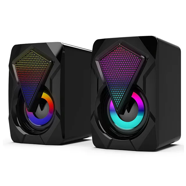 Hot Sale X2 Mini 2.0 Music Box Speaker Portable USB Power Led Colorful RGB Speaker for Computer PC Accessories