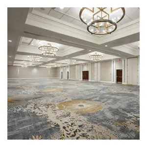 100% All Wool Carpeting Custom Nylon Printed Luxury Wool Wall To Wall Hotel Casino Fire Resistant Axminster Event Venue Carpet For Ballroom Banquet Hall