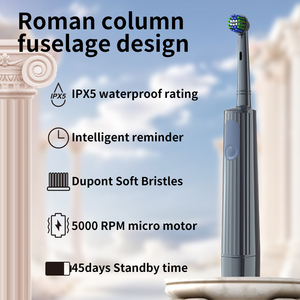 Nuovo Spazzolino Elettrico Rotante a Colonna Romana, Morbido, Impermeabile IPX5, Compatibile con <span class=keywords><strong>Testine</strong></span> di Ricambio <span class=keywords><strong>Oral</strong></span>-<span class=keywords><strong>B</strong></span>, Intelligente con Timer 2 Minuti - Product Image 4