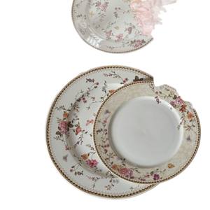 ชุดจานชามเซรามิกสีเหลืองอ่อนลายดอกไม้สไตล์ฝรั่งเศสแบบโมเดิร์น  พร้อมถ้วยกาแฟ จานของหวาน ใช้กับไมโครเวฟได้ - Product Image 5