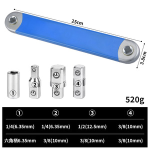 Multi Functional Extension Wrench Metric Ratcheting Double End Industrial Grade Chromium Vanadium Steel Anti Slip Handle - Product Image 4