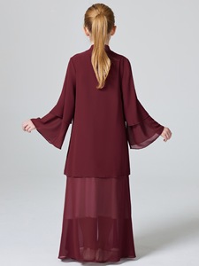 <span class=keywords><strong>Fille</strong></span> Dreases Dubai 2024 <span class=keywords><strong>Abaya</strong></span> le Moyen-Orient Long Chiffon Cardigan <span class=keywords><strong>Fille</strong></span> Vêtements Robe Jolie Robe - Product Image 3
