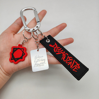 YYX Custom ized Stickerei Logo Reise zubehör Luftfahrt Entfernen Sie Jet Tags mit Aluminium Karabiner Schlüssel ring Schlüssel bund