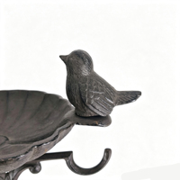 Mangeoire à oiseaux murale en fonte, rétro, en métal, avec support mural, utilisée pour la décoration extérieure du jardin