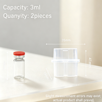 Boîte de rangement en plastique PP transparent 2x3ml pour flacons de peptides et de pénicilline 3ml – Vente en gros