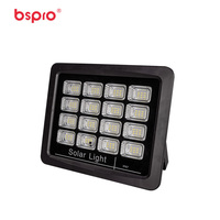 Projecteurs solaires LED étanches IP65 pour extérieur, nouvelle conception Bspro, matériau ABS résistant au vent, 100W, avec télécommande
