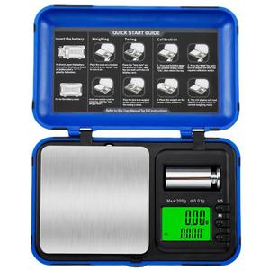 Balance électronique portable 968 en caoutchouc souple bicolore personnalisée, précision 0,01g, pour bijoux, avec écran LCD et alimentation par piles - Product Image 2