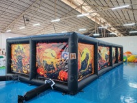 Parcours d'obstacles gonflable extérieur pour Halloween, maison hantée, labyrinthe, aire de jeux gonflable Ladybirth