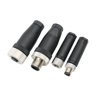 Connecteur de câble rond M12 à codage A B D, personnalisable, IP68, 2, 3, 4, 5, 8 broches, prise de terrain M8 femelle mâle