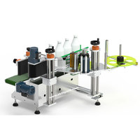 Automatischer Tisch-Etikettierer mit Umwickelfunktion Kleine Etikettiermaschine für Metalldosen und Glasflaschen