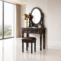 Ensemble complet de mobilier de chambre d'hôtel en bois massif européen écologique Elande, style moderne, avec lit king-size, armoire et coiffeuse – Vente en gros