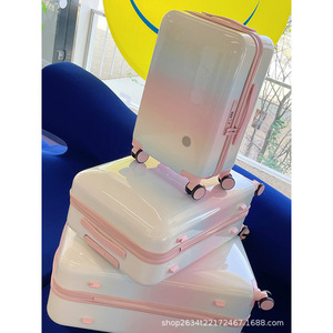 Ice Cream Gradient Luggage <b>Suitcase</b> 20 28 Inch Women Travel Carry On With <b>Lock</b> 4 Wheels Solid Color Zipper Closure - Product Image 4