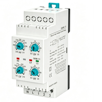 Relais de contrôle de tension monophasé GKM-11 pour rail DIN, 220V AC, protection contre les surtensions et les sous-tensions, relais de tension réglable