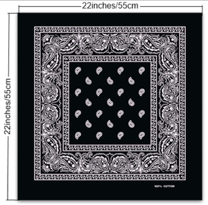 <span class=keywords><strong>En</strong></span> gros 22 * 22in Coton Paisley Hip Hop Bandana Foulard Personnalisé Imprimé Cowboy Bandeaux Hommes Mouchoirs pour Usage Extérieur - Product Image 5