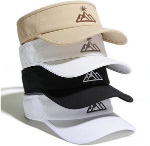 Visière de sport unisexe en tissu Oxford avec bande élastique réglable, 100% polyester, impression par sublimation personnalisée, broderie à la main, visière de soleil sportive - Product Image 5