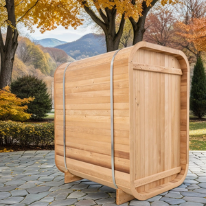 ساونا تتسع لشخصين في كوخ خشبي خارجي جاف ورطب، ساونا سدر تقليدية متطورة - Product Image 3