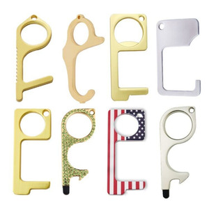 Tiện ích 2025 sáng tạo phong cách mới không tiếp xúc Móc chìa khóa vòng chìa khóa biểu tượng tùy chỉnh cho Giáng sinh năm mới sinh nhật món quà cưới - Product Image 1