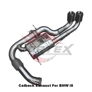 Vortex SS304 Valved Catback <b>Exhaust</b> for I8 1.5T Hybrid with 76mm Pipe Diameter and Mirror Polished Finish - Product Image 2