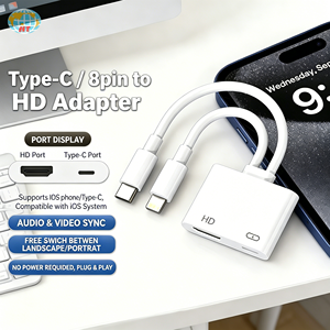 Adaptateur pour téléphone IOS vers HD, câble de synchronisation d'écran 1080P, pour <span class=keywords><strong>iPad</strong></span> vers TV/projecteur/moniteur, convertisseur vidéo, connecteur de synchronisation d'écran - Product Image 4