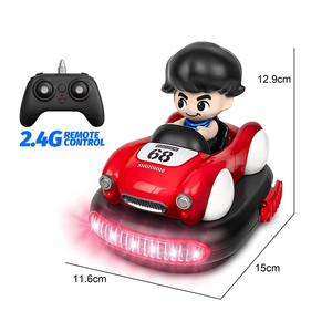 รถบั๊มพ์ควบคุมระยะไกล2.4G รถมินิ RC พร้อมเอฟเฟกต์แสงและเสียง360 ° หมุนกอริลลาชนรถของเล่น - Product Image 1