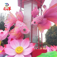 Lanternes étanches LED de haute qualité lanterne de poisson chinoise pour la finition de décoration de festival et lanternes de fleurs pour la décoration de parc