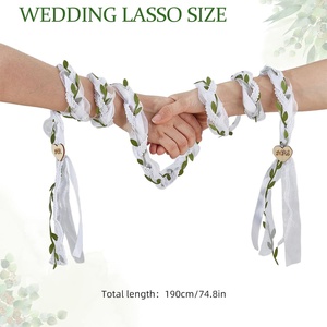 Corda Nuziale Tradizionale Celtica Bianca da 74,8 Pollici per Cerimonia <span class=keywords><strong>Sposi</strong></span> - Product Image 3