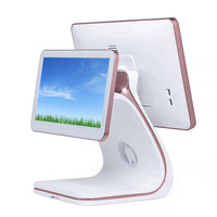Logiciel de point de vente tout-en-un professionnel SANDU S818, version Windows, pour les entreprises de vente au détail, écran double 5,6 pouces, POS capacitif 10 points