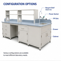 Mobilier de laboratoire scientifique, banc de laboratoire, table de laboratoire de microbiologie et de chimie, équipement