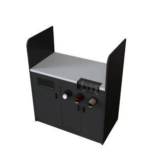 Estación Moderna para Condimentos de Café, Mostrador Profesional para Servicio de Bebidas con Dispensador de Vasos y Canaleta para Desechos para Tiendas de Conveniencia - Product Image 5