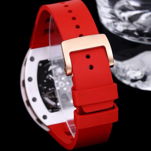 Relojes de Lujo para Hombre 011 White Demon, Caja de Cerámica y Metal, Esqueleto Tonneau, Cronógrafo Flyback, Reloj Deportivo Automático para Hombre - Product Image 6