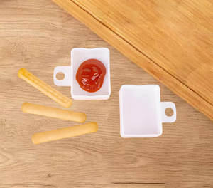 Wholesale Hot Sale Silicone Sauce Box New Car <b>Tea</b> <b>Cups</b> & <b>Saucers</b> for Takeaway French Fries Dipping - Product Image 4